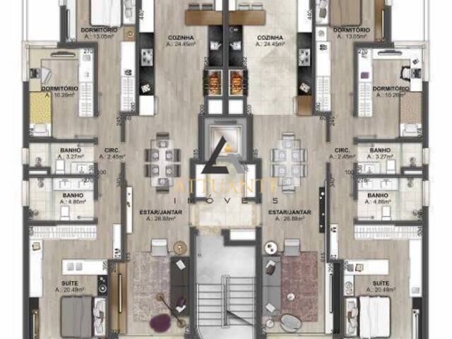 #AP1156 - Apartamento para Venda em Caxias do Sul - RS - 2