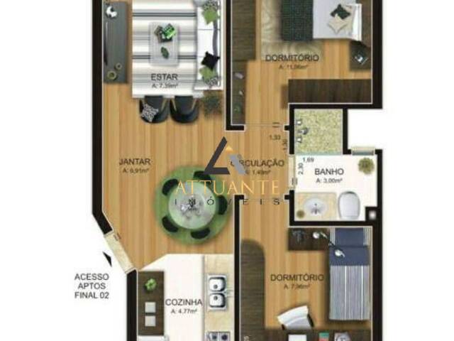 #AP1243 - Apartamento para Venda em Caxias do Sul - RS - 2