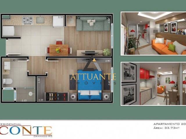 #AP1323 - Apartamento para Venda em Gramado - RS - 2