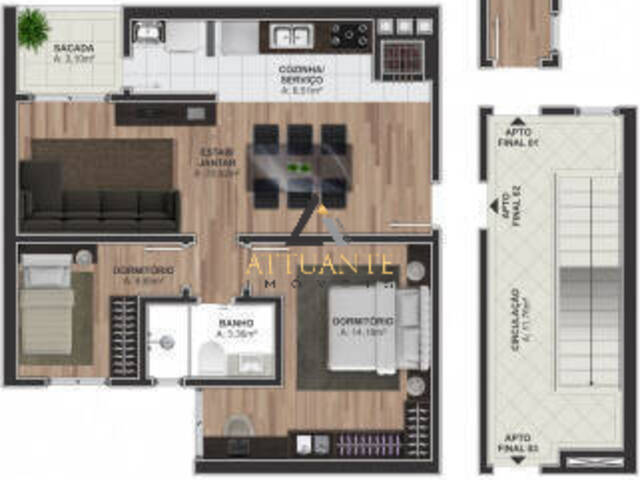 #AP1539 - Apartamento para Venda em Caxias do Sul - RS - 2