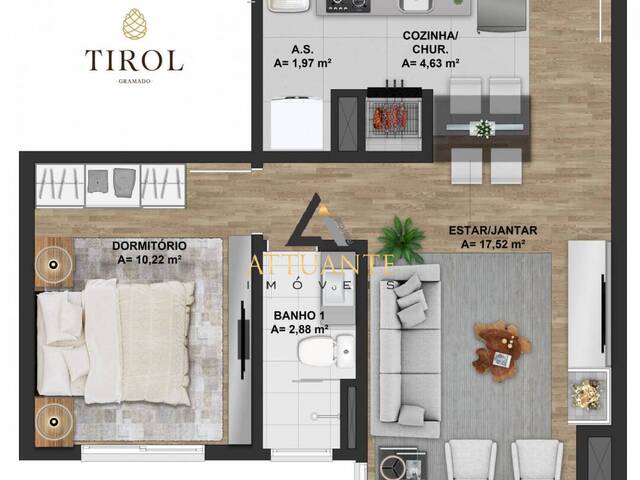 #AP1777 - Apartamento para Venda em Gramado - RS - 2