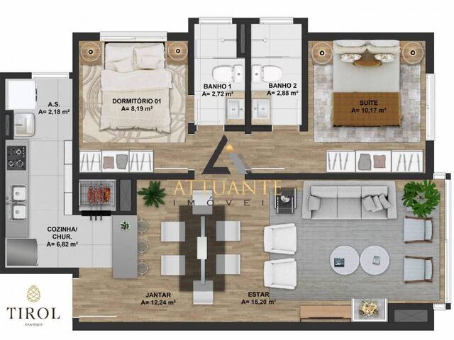 #AP1779 - Apartamento para Venda em Gramado - RS - 2