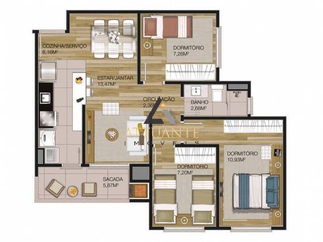#AP0461 - Apartamento para Venda em Caxias do Sul - RS - 3