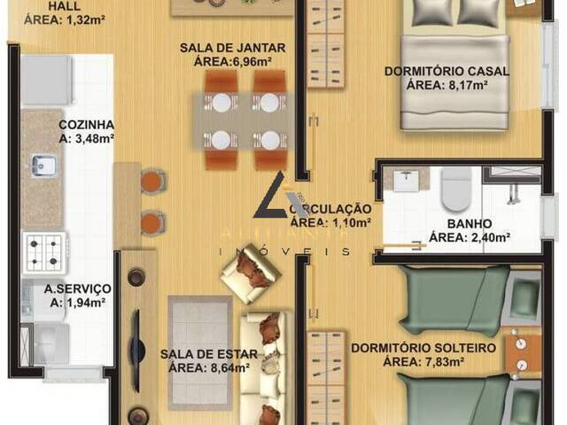 #AP5154 - Apartamento para Venda em Caxias do Sul - RS - 2